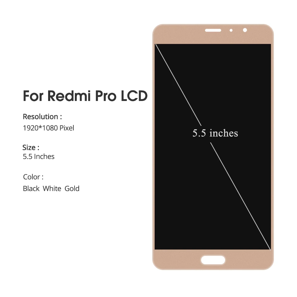 5,5 дюймов для Xiaomi RedMi Pro lcd сенсорный экран дигитайзер сборка Замена с рамкой части для RedMi Pro дисплей