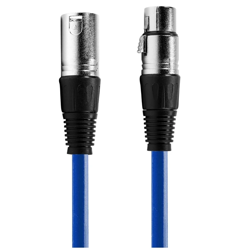 6 Pieces 6.5 Feet / 2m Cable for Microphone XLR Male to XLR Female Skin Rubber Snake Cord Balance of 6 Colors(Green Blue Purple