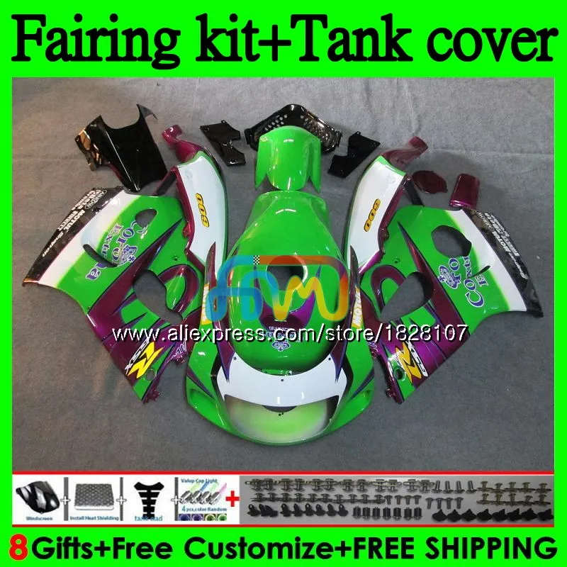 Майка для SUZUKI GSXR600 GSXR 750 600 SRAD GSXR750 92BS. 53 GSXR-600 96 97 98 99 00 1996 1997 зеленый CORONA 1998 1999 2000 обтекатель - Цвет: No. 1