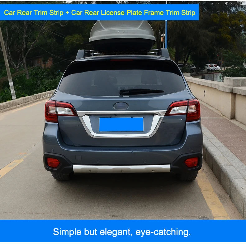 QHCP ABS Задняя Крышка багажника автомобиля задняя дверь багажника хромированная отделка хвостового номерного знака для Subaru Outback