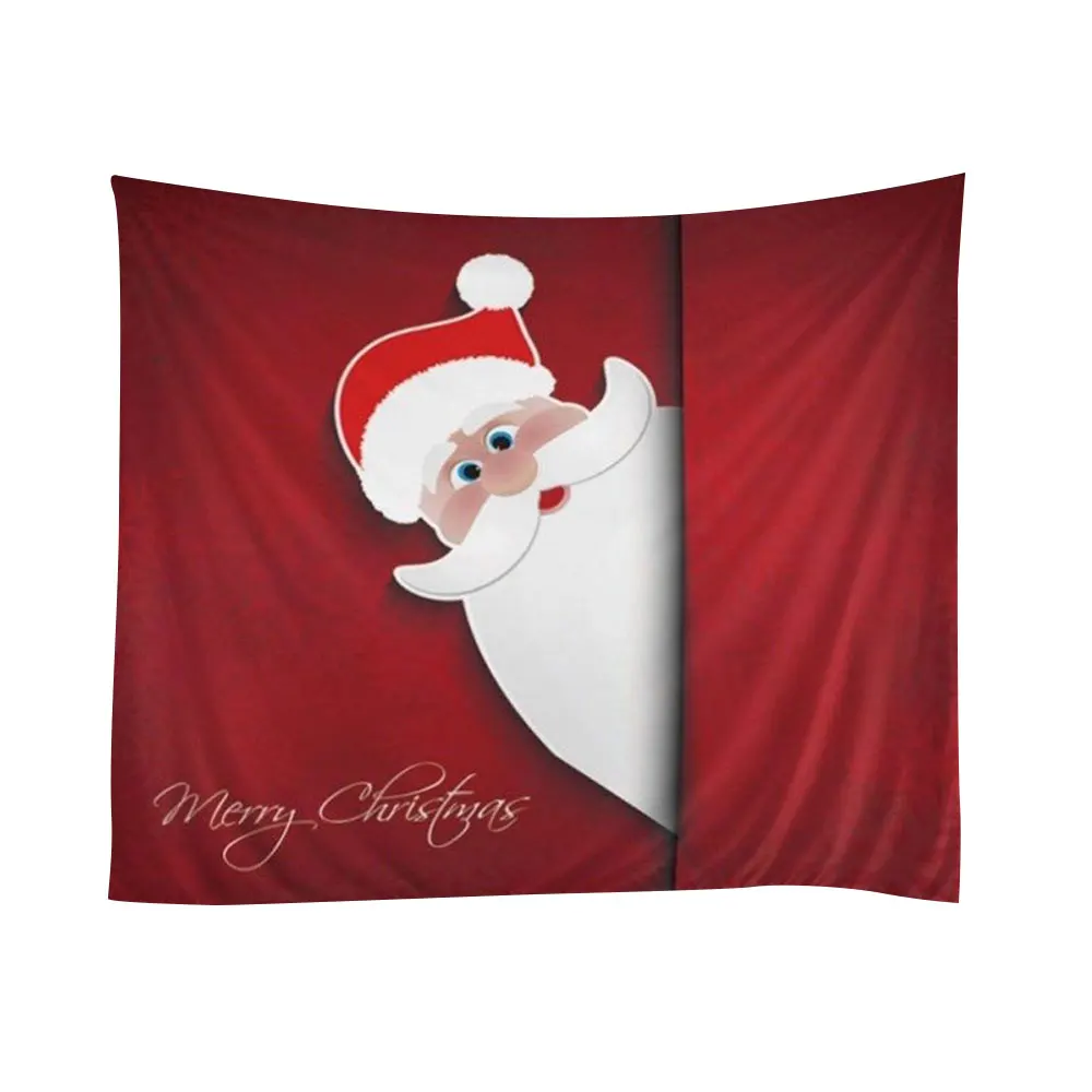 Wall Art Snowman Christmas Tapestry Tapestry Polyester Blanket Blanket Decor Throw Xams Home Santa Claus Wall Hanging