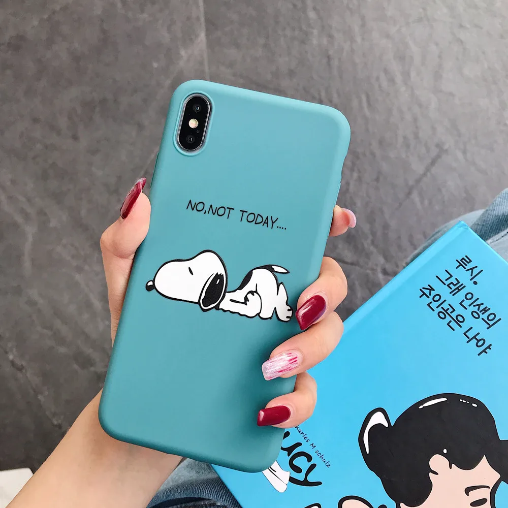 Чехол для телефона из ТПУ с рисунком "Peanuts Charlie коричневая собака Бигл", мягкий чехол с эффектом потертости для Apple iPhone 11 pro x xs max xr 7 8 6 s plus - Цвет: 8