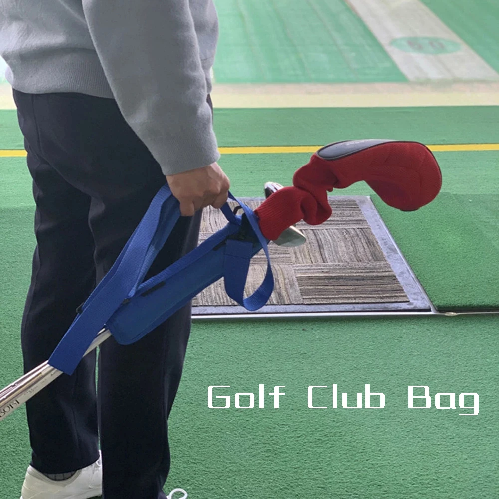 Golf club bag Mini Portable Nylon Golf Club Bag Simple Golf Gun Carrier Bag Travel Training Case Adjustable Shoulder Straps