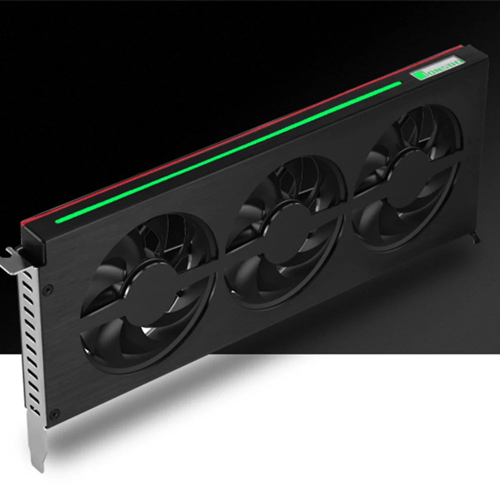Черный радиатор офисный Вентилятор охлаждения сплав RGB Освещение Универсальный 17.52CFM тихий компьютер аксессуары графическая карта радиатор тройной