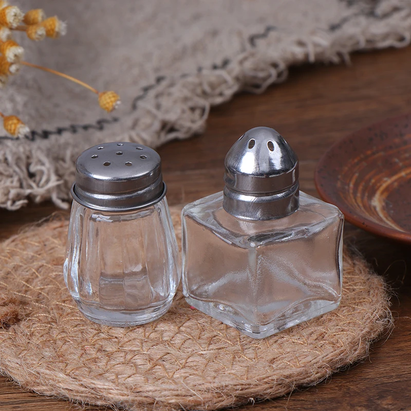 2pcs/set Doll House Miniature 1:12 Accessories glass seasoning bottle Jar Set DIY