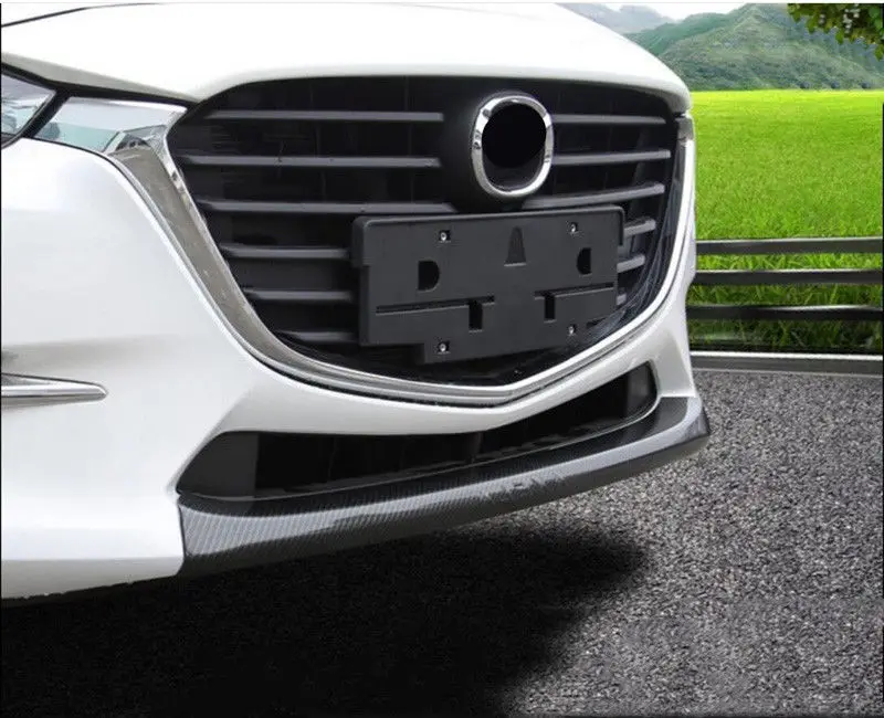Для Mazda 3 Axela- ABS углеродного волокна передний бампер решетка дефлектора капота тюнинг-пакет 1 шт