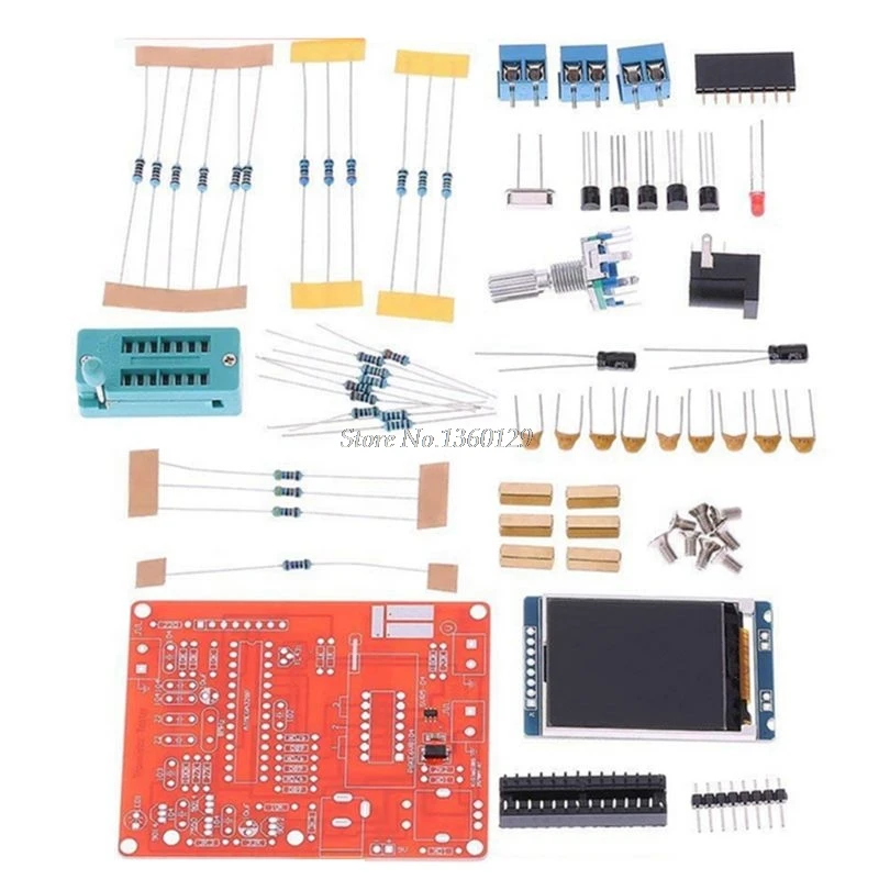 1 GM328 Транзистор тестер LCR диод емкость ESR метр pwm генератор сигналов - Цвет: 1