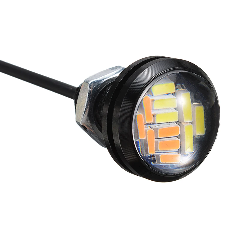 10 шт. автомобиль 4014 12LED орлиный глаз белый янтарь горки дневного светильник сигнала поворота светильник 12В 5 Вт