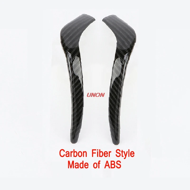 Carbon black 2pcs Аксессуары для Lexus ES углеродное волокно стиль руля форма U полоса литья крышка комплект отделка/ABS - Название цвета: Carbon black 2pcs
