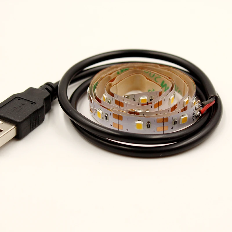 usb led strip 5v rgb waem white white 0.5m 1m 2m 3m 5m Flexible led light ribbon diode tape backlight television TV lights