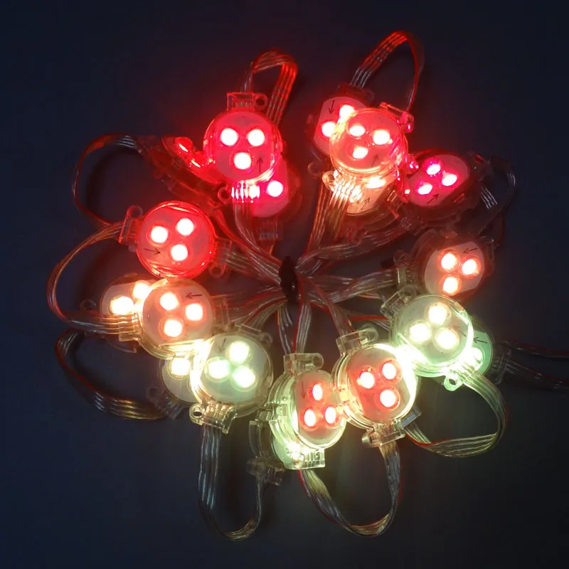 200 шт. DC12V ws2811/1908 IC D30 диаметр 30 мм 5050SMD RGB 3 светодиода светодиодный пиксельный Точечный светильник модуль водонепроницаемый DHL FedEx Express