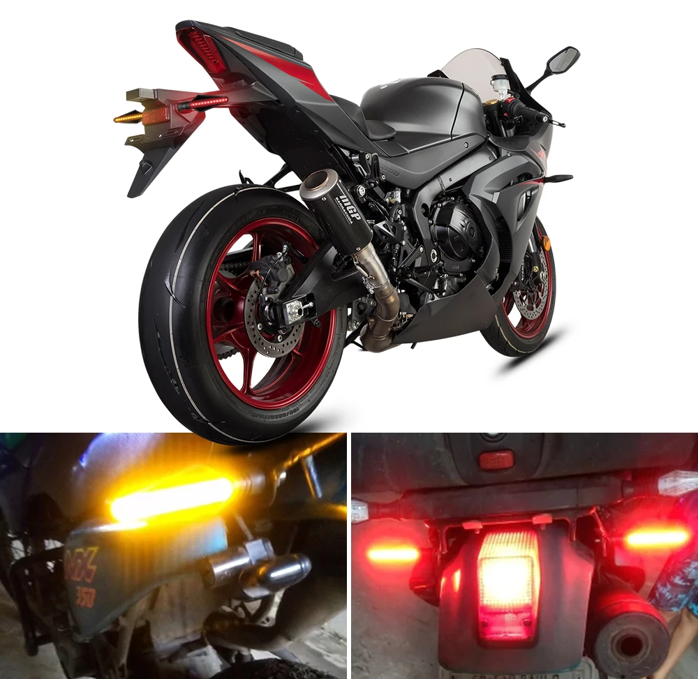 1x светодиодный светильник для мотоцикла с сигналом поворота, индикатор для мотоцикла, задний тормозной светильник для Honda CBR650F MSX-125 Shadow 750 Dio
