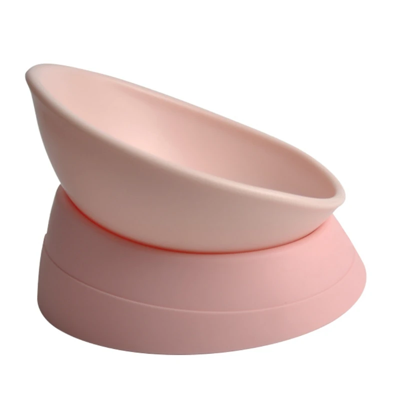 360 Degrees Pets Cats Dogs Bowl Any Angle Dog Slippery Bevel Bowl Animal Face Pet Supplies Portable Travel Pet Bowl