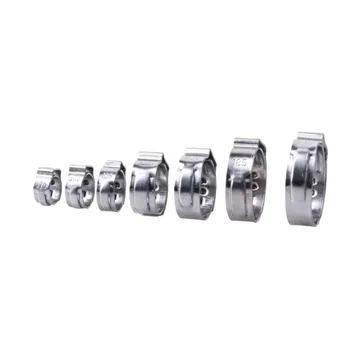 

140Pcs 7-21mm 304 Stainless Steel Single Ear Stepless Hose Clamp Kit 7 Sizes Hose Clamp Car Decoration Accessories
