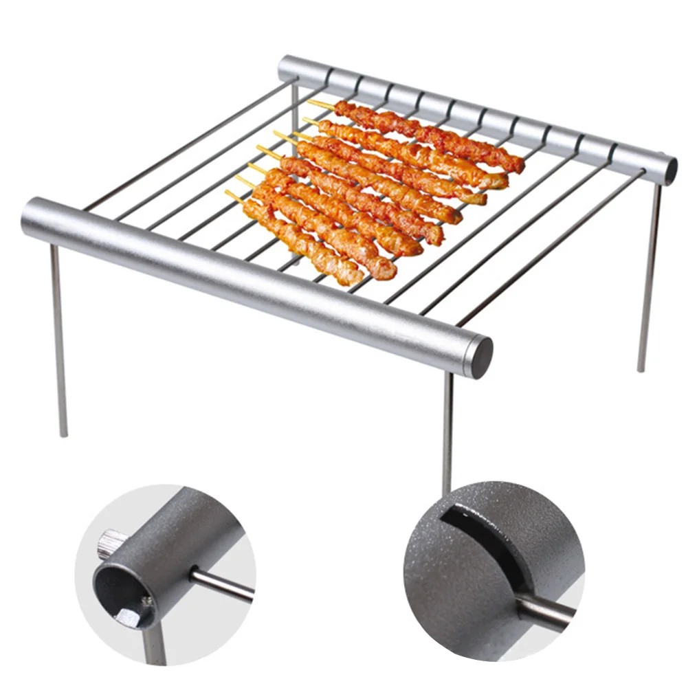 Stainless Steel Aluminum Alloy Tool Picnic Barbecue Portable Outdoor Camping Detachable Party Folding Patio Charcoal Mini