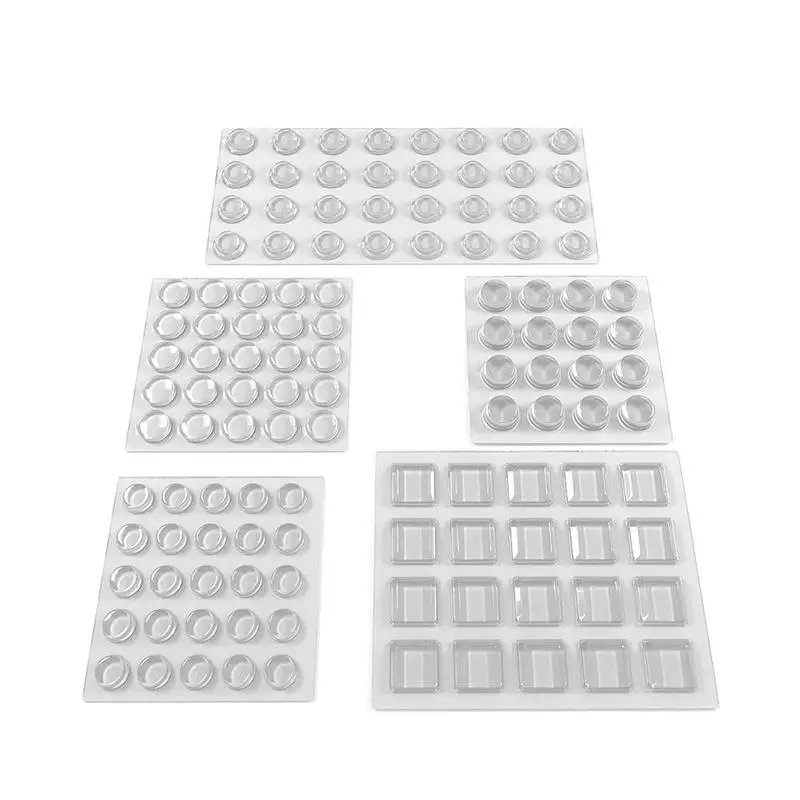 118PCS Cabinet Door Bumper Various Size Silicone Material For Kitchen Cabinet Self-adhesive Damper Pad For Door Stopper silicone furniture pads silicone door stoppers