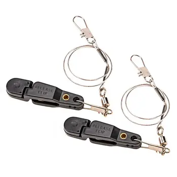 

2pcs Fishing Snapper Release Clip Offshore Planer Downrigger Power Grip+12inch Leader T006-2