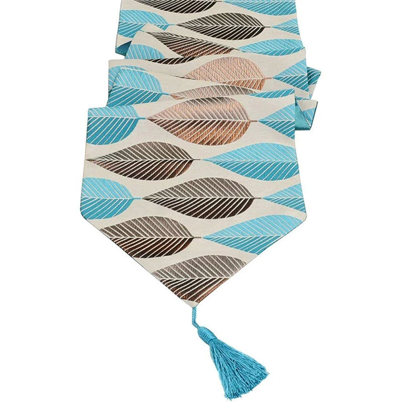 

Elegant Polyester Table Runners For Home Dining Table Decoration 12 x 71 Inches Jacquard Tea or Coffee Table Runners