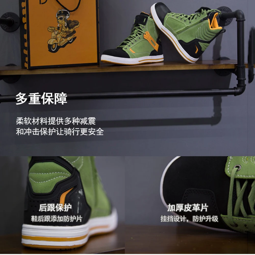 New Motorcycle Boots Men Botas Moto Non-slip Motocross Boots Wearable Motorcycle Shoes Casual  Motorbike Biker Boots For 4season
