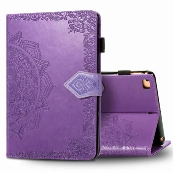 

Tablet Case For iPad Mini 1 2 3 4 5 Flip Leather Cover Cute Mandala Shell Card Slot Stand Auto Sleep Wake Wallet Bag A2133 A2125