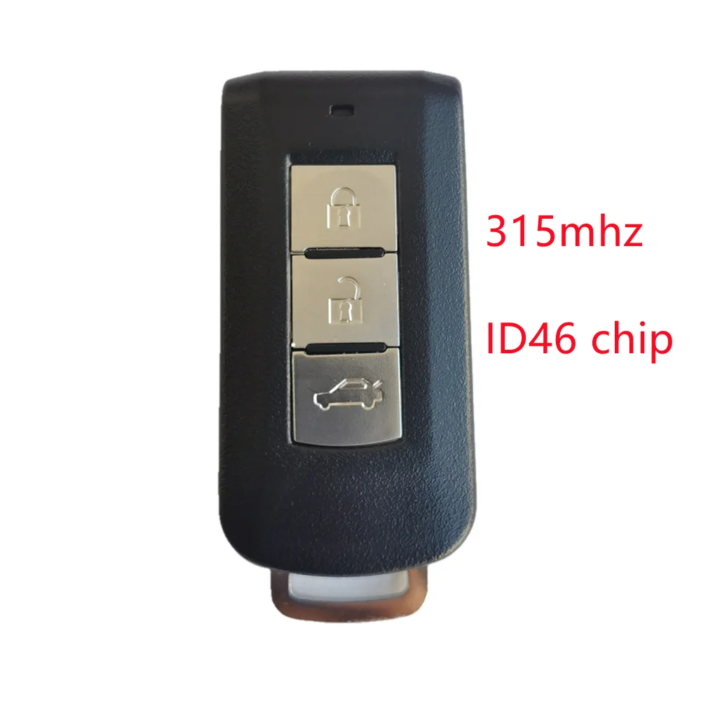 3 Buttons 315MHz Keyless Go Smart Remote Control Key For Mitsubishi Outlander ASX Lancer-ex with PCF7952 ID46 Chip kigoauto kr55wk49622 smart key 3 button 315mhz id46 pcf7952 chip keyless go for nissan 370z key 2009 2019