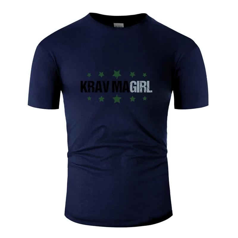 Men-Navy Blue Дизайн krav maga girl krav magirl футболка для мужчин одежда с надписью Мужская футболка сумасшедшего размера плюс 3xl 4xl 5xl хип-хоп - Цвет: Men-Navy Blue