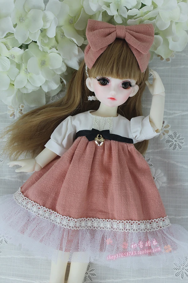 1/6 1/4 1/3 BJD аксессуары для одежды Кукольное платье+ заколка для волос для BJD/SD yosd MSD SD13, не включая куклу, обувь, парик и другие E2519