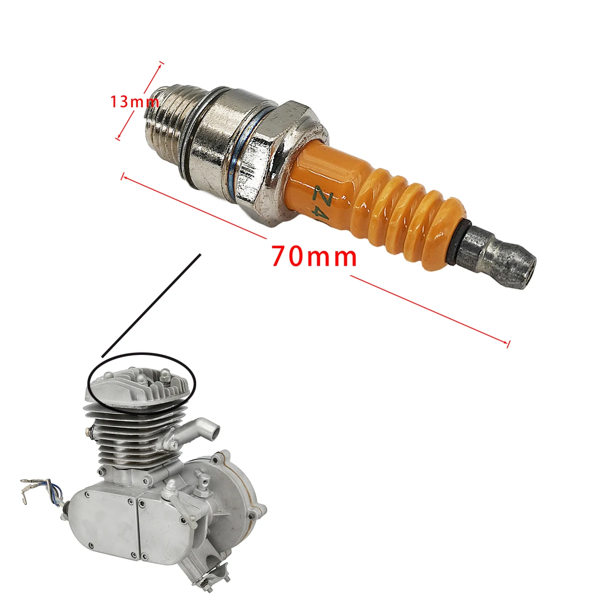 Motorized Bicycle Plug Ignition Spark Plug 80cc Spark Plug Z4c