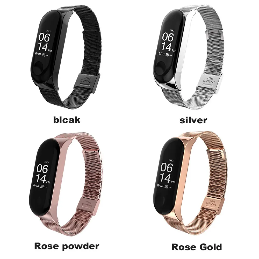 Mi band 4 металлический ремешок для Xiaomi mi 3 браслет стальной mi lanese mi Band 3 браслет Correa для Xio mi Band 4 браслет на запястье