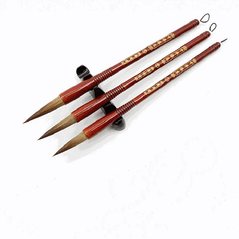1PCS Wolf Hair Wooden Writing Brushes Chinese Traditional Calligraphy Painting Practice Pen Calligraphy Supplies calligraphy brush