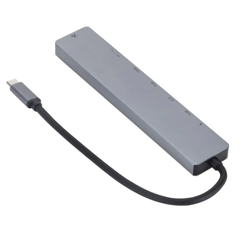 TYPE-C к HDMI RJ45 8 в 1 TYPE-C сетевая карта ноутбук док-станция концентратор SD/TF кард-ридер Горячее предложение
