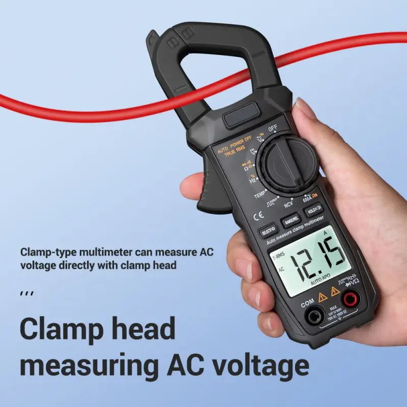 1 шт. Мини цифровой клещи AC/DC истинный ток напряжение RMS Авто Диапазон VFC емкость Бесконтактный мультиметр