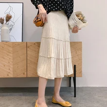 Faldas mujer moda макси с высокой талией зимние юбки для женщин трикотажные юбки jupe longue Осенние Теплые женские длинные юбки