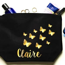 Свадебные спасибо подарок на заказ ресницы косметички для макияжа, подарки ко дню рождения невесты сумка для свадебного душа, вечерние сумочки для подружки невесты