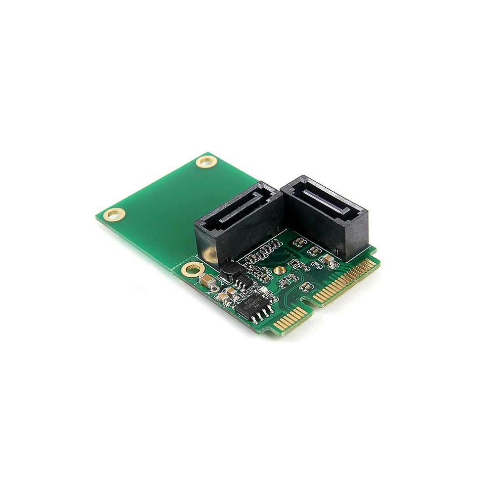 Mini PCI-E до SATA3 карты расширения SATA3.0 карты мини PCIE жёсткий диск адаптера 2 Порты Совместимость для Win 10/8/7/Vista(32/64 бит