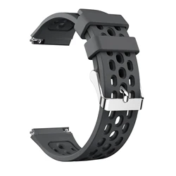 Sport Silicone Watch Strap - Premium Replacement 22mm Wristband Bracelet - Huawei GT 2e (Gray)
