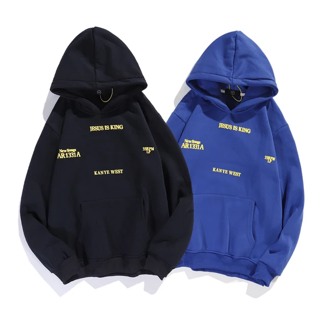 Jesus Is King Kanye West Black Blue Pullovers Hoodie 1