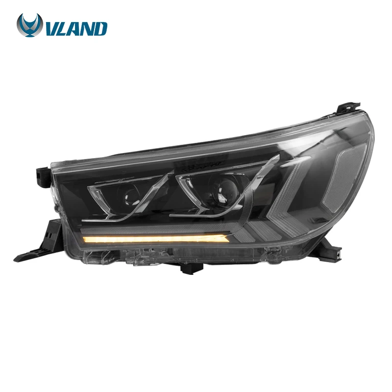 Vland передние фары для Toyota Hilux фары светодиодный головной фонарь plug and play с движущимся сигналом