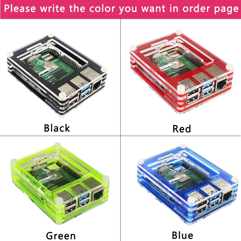 Günstig Original UK Raspberry Pi 4 Modell B 1 2 4GB RAM BCM2711 Option Fall | 32 GB SD Karte | Schalter Power | Micro HDMI | 9 Schicht Fall | Fan