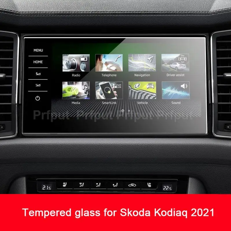 

Tempered glass screen protector film For Skoda Kodiaq 2021 9.2 inch Car radio GPS Navigation Interior accessories