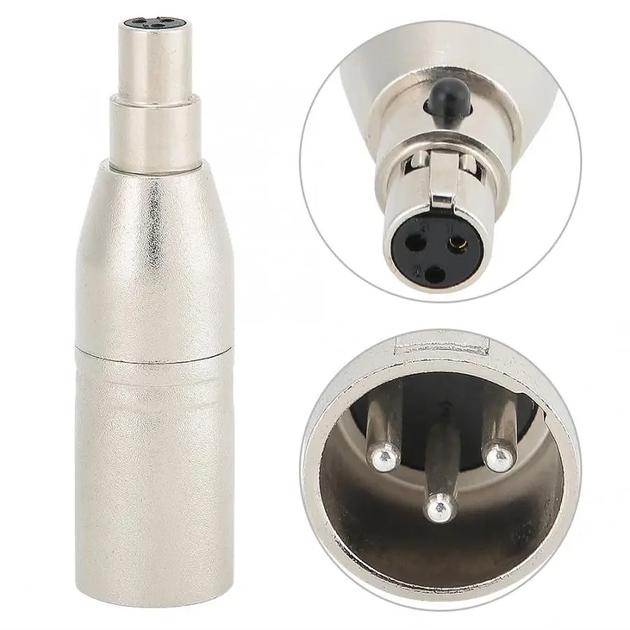 Динамик терминал 2 шт. позолоченный 3pin MINI XLR Женский к посеребренному XLR 3pin мужской аудио адаптер Разъем для наушников
