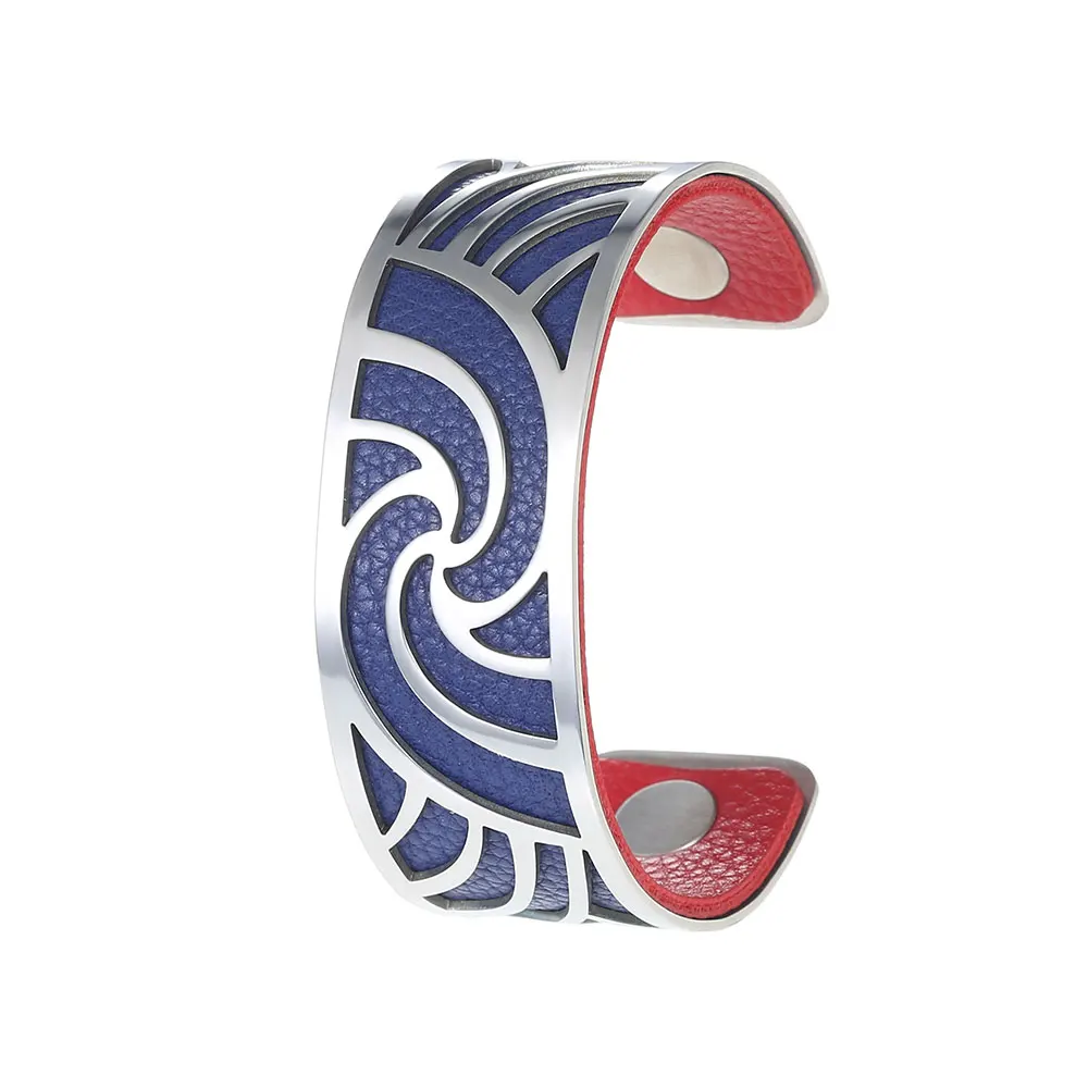 georgette Bangle Кремо крученый браслет браслеты Femme Manchette Bijoux нержавеющая сталь Argent высокое качество элегантный браслет Pulseiras - Окраска металла: georgette Bangle