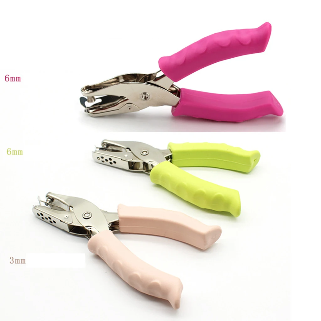 Handheld Hole Punch Tiny Shaped Circle Punchers Metal Single Hole Paper Punch for 8 Sheet Tags Clothing Ticket