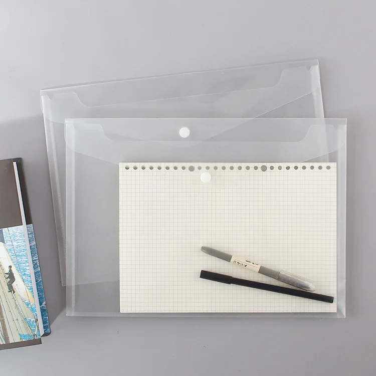 

A4 Transparent File Holder Office File Bag Voucher Storage Bag Grid File Bag Paper Bag Printing Logo