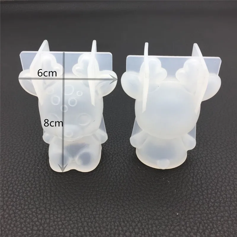 Aouke прозрачное зеркало Единорог животное лось силиконовая форма «Медведь» DIY помадка Мусс плесень Рождество украшения плесень
