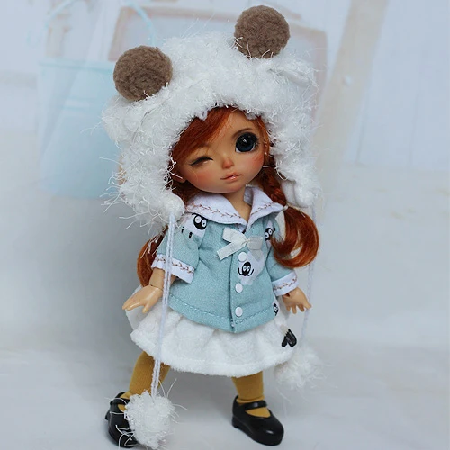 4 шт. Bjd кукольная одежда милая овечка плюшевый костюм овечка БАА шляпа для 1/8 лати-й/холала/имда 2 стильные куклы аксессуары