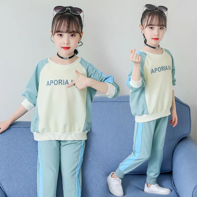 

JMFFY Kids Clothes Autumn 2019 Girls Sets New Child Sport Suits Girl Children Clothing Set Toddler Outwear 4-15T Long Sleeve Kid
