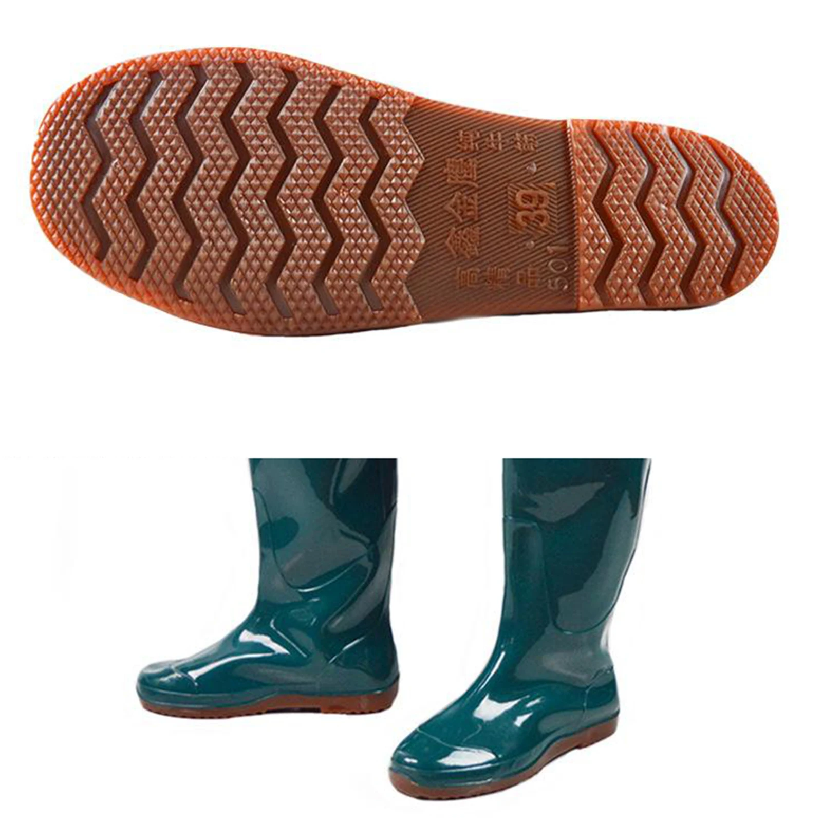 Fishing Waders Fishing Trousers Waist Length Trousers Lower Field Fishing Shoes Waterproof Shoes Wading Green