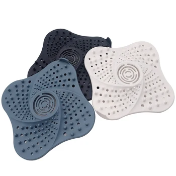 

Silicone Shower Drain Hair Catcher, Square Silicone Adsorbability Sink Strainer, Kitchen Sink Strainer, Shower Drain Cover for B