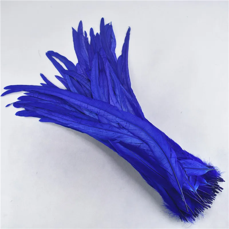 Royal Blue 20pcs Rooster Coque Tail Feathers for Crafting